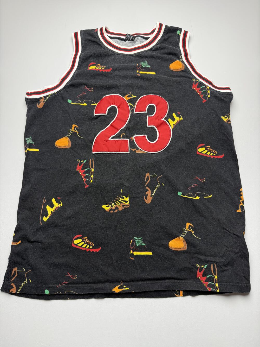 SMX Basketball Jersey Mens 3XL Black Shoe Print 23 Tank Top Streetwear